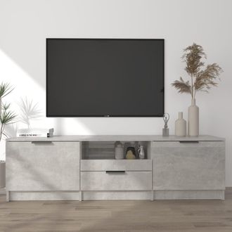 vidaXL Vidaxl - Mueble De Tv Madera Contrachapada Gris Hormig&oacute;n 140x35x40 Cm