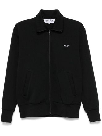 Comme Des Garçons Giacca sportiva in jersey con stampa - Nero