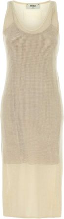 Fendi Cream Mesh Dress
