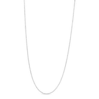 House of Brilliance 925 Sterling Silver 0.7mm Slim and Dainty Unisex Inch Ball Bead Chain Necklace in White at Nordstrom