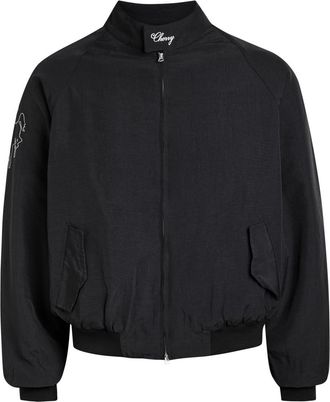 Cherry Los Angeles Championship Embroidered Shell Jacket - Black - XL