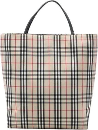 Burberry Pre-owned Tote Bags, female, Beige, Size: ONE SIZE Pre-owned Tote Bag