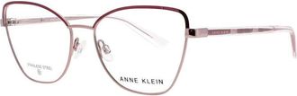 Anne Klein Ladies Rose Gold Tone Rectangular Eyeglass Frames Ak-Ak5112-771-53