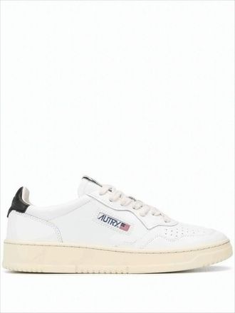 Autry Low-Top White Leather Sneakers With Breathable Perforations