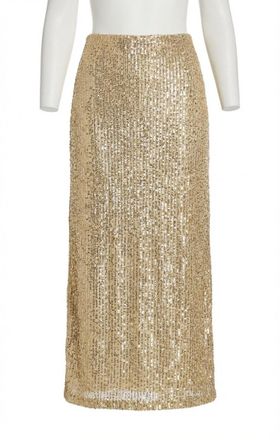 Z Supply Saturn Sequin Skirt In Champagne