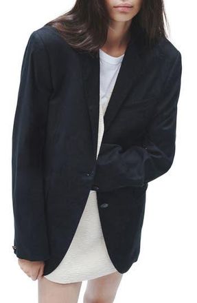 Rag & Bone Odessa Linen Blend Blazer in Black at Nordstrom Rack, Size 2