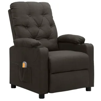 vidaXL Vidaxl - Sill&oacute;n De Masaje Reclinable De Tela Gris Taup&eacute;