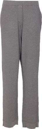 Brunello Cucinelli Vanise Sparkling Knitted Trousers In English Rib