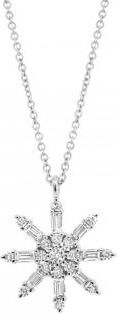 Allurez 0.33ct 14k White Gold Diamond Baguette Necklace