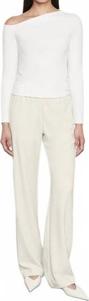 Enza Costa Exposed Shoulder Top In Off-White