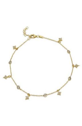 Savvy Cie Jewels Crystal Shaker Anklet in Gold at Nordstrom Rack