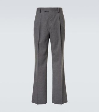 Auralee Cashmere poplin wide-leg pants