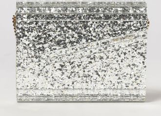Jimmy Choo London Clutch Candy rigida in resina glitter con tracolla amovibile