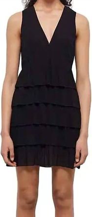 The Kooples Sleeveless Tiered Babydoll Dress In Black