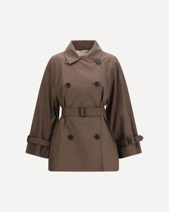 Max Mara Technical cotton-blend twill Trench Female 40