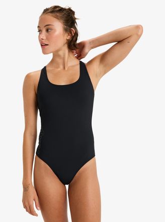 Roxy Badeanzug ROXY ROXY ACTIVE SD BASIC ONE PIECE, Damen, Gr. XXL (44), N-Gr, grau (anthrazit), Obermaterial: 75% Nylon, 25% Elasthan, Badeanz&uuml;ge Badeanzu