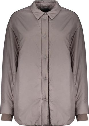 Herno Gevoerde jas met kraag - Dames - Zomerjassen - Grijs - M - Polyester - Jassen
