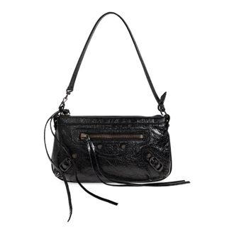 Balenciaga Shoulder Bags, female, Black, Size: ONE SIZE Le City Pouch On Strap
