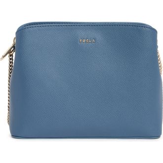 Furla Tessa Mini Leather Crossbody Bag in Denim at Nordstrom Rack