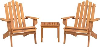 vidaXL Juego De Muebles De Jard&iacute;n Adirondack 3 Piezas Madera Acacia Vidaxl