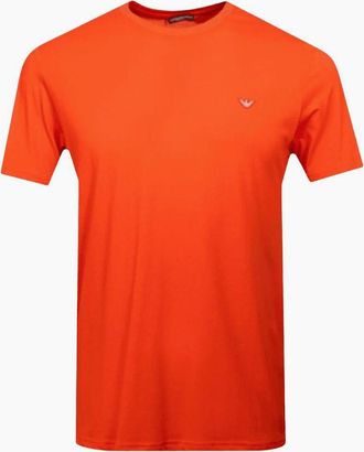Emporio Armani Mens Slim Fit Orange T-Shirt - Size: 38