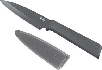 Kuhn Rikon Colori+ Non-Stick Straight Paring Knife with Safety Sheath, 3.5-Inch, Gray at Nordstrom