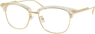 Bottega Veneta BV1011OA004 Browline Full Rim Eyeglasses - Beige