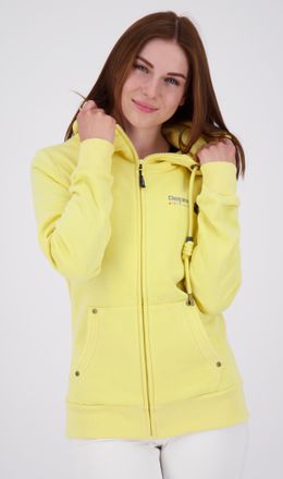 Deproc Kapuzensweatshirt DEPROC ACTIVE LAC DANA WOMEN, Damen, Gr. 36/38 (M), gelb, 60% Baumwolle; 40% Polyester, bequem, angesetztes B&uuml;ndchen, Sweatshirts Ka