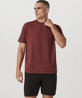 Vuori Clothing Short Sleeve Ponto T-Shirt - Relaxed Fit | Spiced Apple Heather | Medium