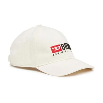 Diesel Logo Geborduurde Baseballpet - Heren - Petten - Wit - ONE Size - Katoen - Accessoires