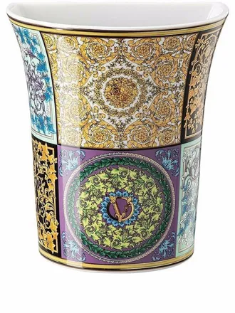 Versace Barocco-pattern porcelain vase - unisex - Porcelain - One Size - White