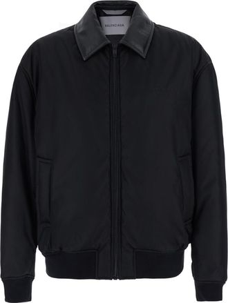 Balenciaga Black Oversized Bomber Jacket