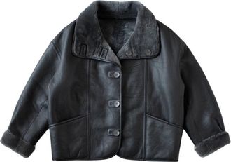 Just things we like Kiku Reversible Shearling Jacket - Dames - Jassen - Grijs - L - Wol - Jassen