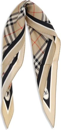 Burberry Womens Beige Silk Scarf