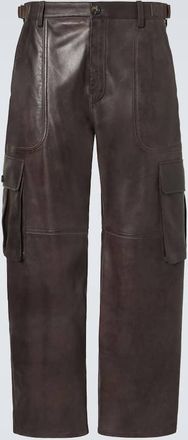 Loewe Leather cargo pants