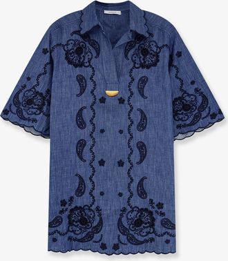Zimmermann Vestito Mini Aster in denim - ZIMMERMANN - gender_Woman