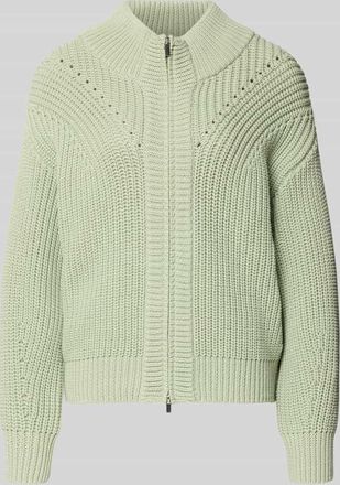 Fynch-Hatton Fynch-Hatton Regular Fit Cardigan in Strick-Optik mit Lochmuster in Schilf, Größe XL