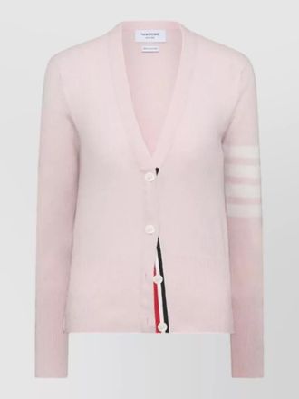 Thom Browne cashmere v neck cardigan four bar detail
