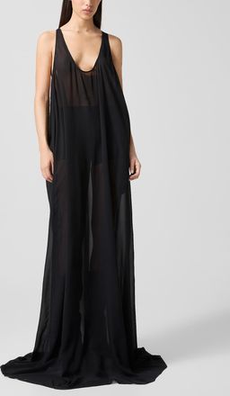 Rick Owens Womens Amplified cami pure silk maxi dress