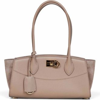 Ferragamo Studio Soft Bag - Dames - Schoudertassen - Bruin - ONE Size - Leer - Tassen