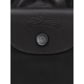 Longchamp Drawstring Closure Bucket Bag - Black