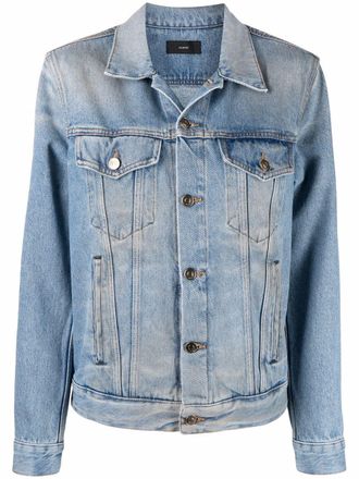 Alanui Giacca denim con inserto alluncinetto - Blu
