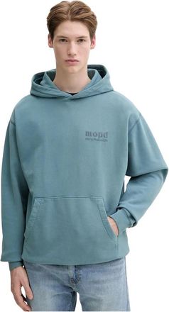 Marc O'Polo Hoodie met logo-borduring - Heren - Hoodies - Blauw - 2XL - Katoen - Hoodies & sweatvesten