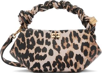 Ganni Leopard Print Bou Mini Crossbody Bag