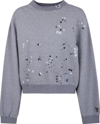 Miharayasuhiro Versierde Pullover - Dames - Sweatshirts - Grijs - S - Hoodies & sweatvesten