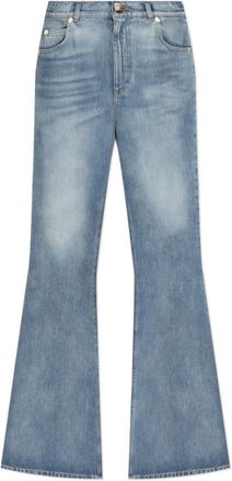 Balmain Jeans met uitlopende pijpen - Dames - Flared Jeans - Blauw - L - Katoen - Jeans