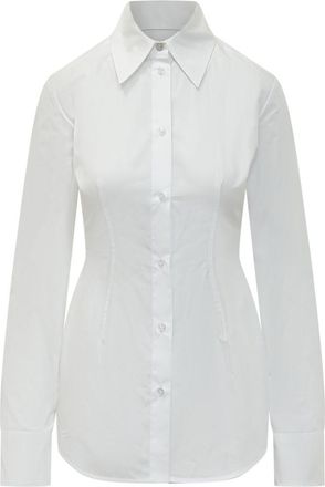 Sportmax White Slim Solid Shirt