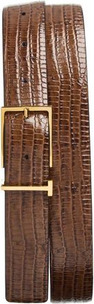 Tom Ford Tejus Embossed Leather Belt in Ebn Caramel at Nordstrom, Size 105