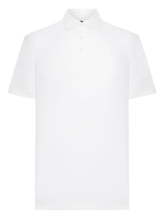 Giorgio Armani embroidered-logo polo shirt - White