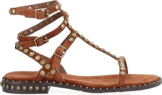 Ash Black Thin Straps Studded Sandals